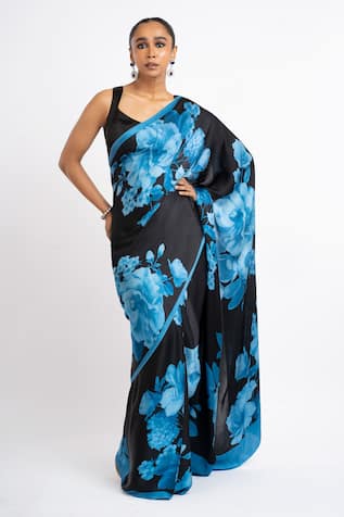 Studio 113 Floral Satin Silk Saree 