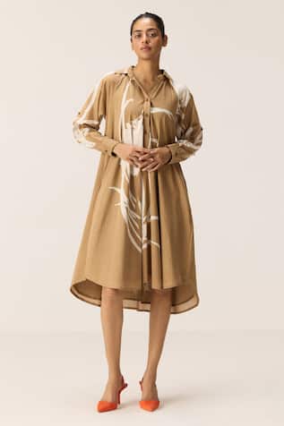 Kharakapas Designer Camel Dune Dress 