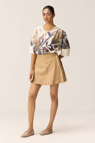 Kharakapas Thistle Cotton Mul Top 