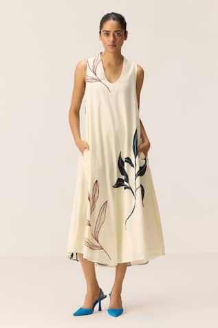 Kharakapas White Magnolia Dress 