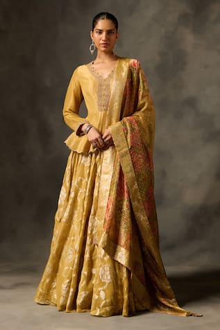 Saundh Yellow Designer Lehenga Set 