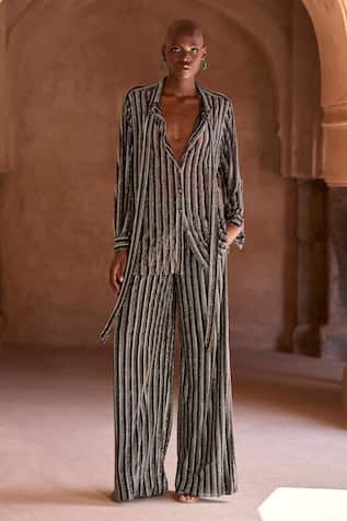 Itrh Crystal Embellished Pant Co-ord Set 