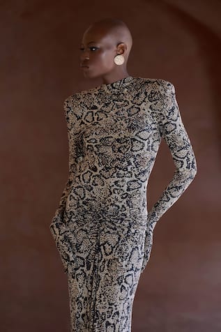 Itrh Serpentina Snake Print Gown 