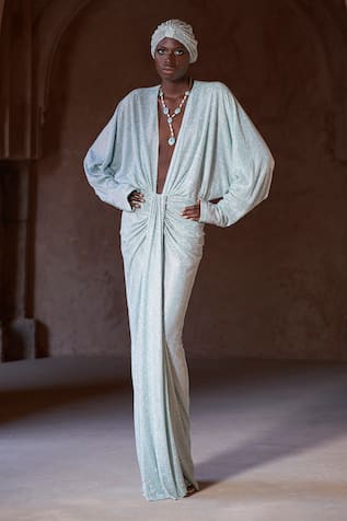 Itrh Crystal Embellished Kaftan Gown 