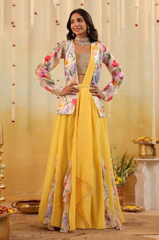 B'Infinite Garden Tulip Embellished Three Piece Set 