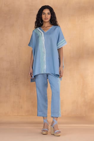 Kaveri Brush Stroke Square Co-ord Set 