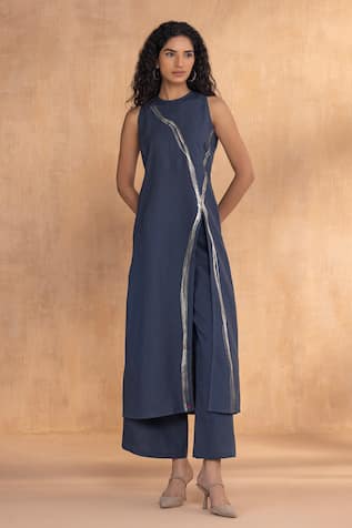 Kaveri Designer Linen Tunic & Pant Set 