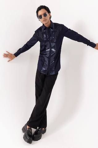 Navy Designer Shirt  