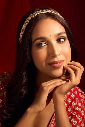 Nazaakat By Samara Singh Ruby Pink Kundan Mathapatti 