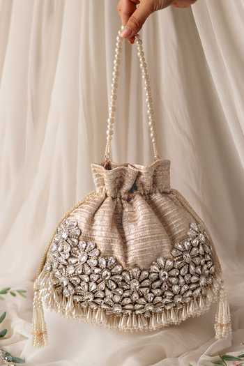 Bhavna Kumar Kundan Embellished Potli Bag 