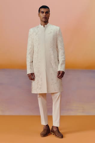 Mishru Ivory Troy Sherwani Set 
