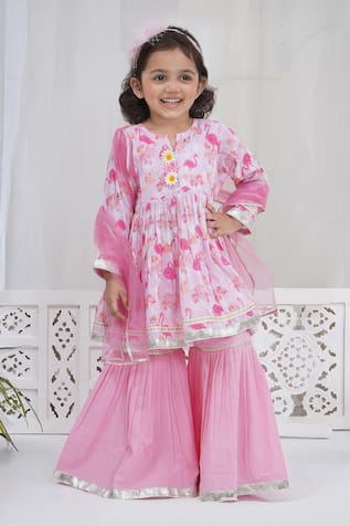 Pink Printed Kurta Set 