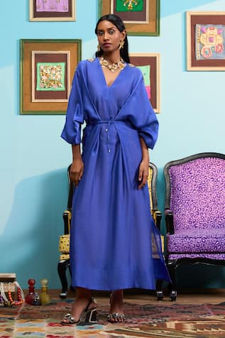 Papa Don't Preach Chanderi Dyed Dress 