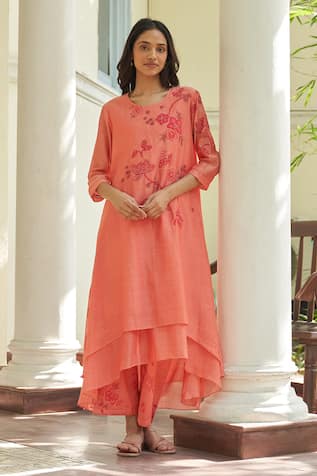 Vaayu Hibsicus Floral Kurta Co-ord Set 