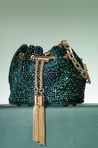 House Of Bio Nora Green Mini Potli Bag  