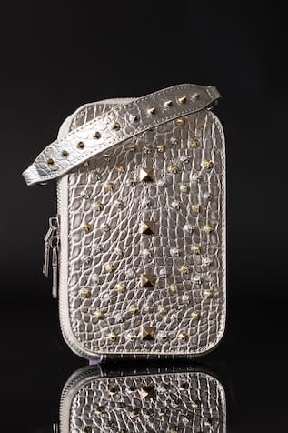 House Of Bio Quinn Silver Mobile Bag 