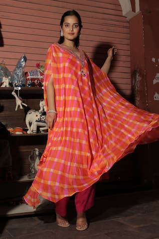 Meher By Islie Hand Embroidered Kaftan Set 