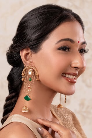Designer Gold & Silver Earrings 