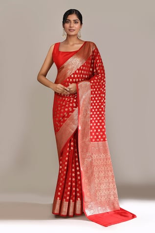 Naintara Bajaj Banarasi Silk Butti Brocade Saree With Running Blouse 