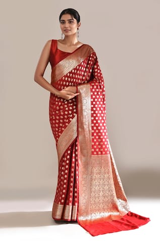 Naintara Bajaj Banarasi Silk Butti Brocade Saree With Running Blouse 