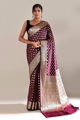 Naintara Bajaj Banarasi Silk Butti Brocade Saree With Running Blouse 
