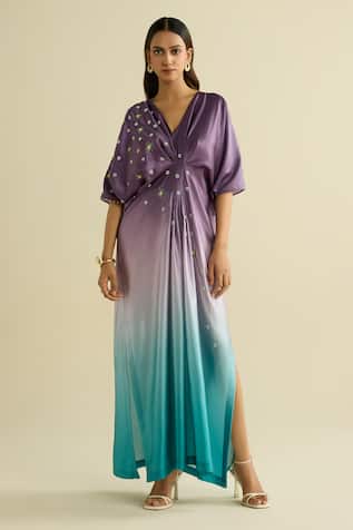 Meesa Multicolor Embroidered Kaftan 