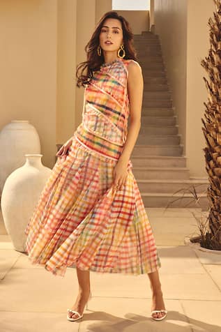 House Of Eda Ruched Midi Dress 