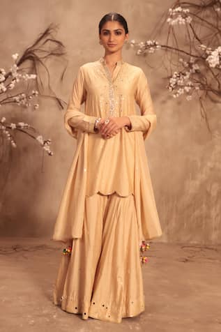 Label Niti Bothra Embroidered Ivory Sharara Set 