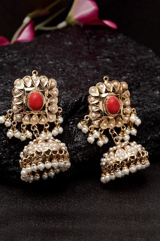 Dugran By Dugristyle Embellished Jhumki Earrings 