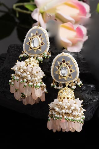 Dugran By Dugristyle Peaches Jhumka Earrings 