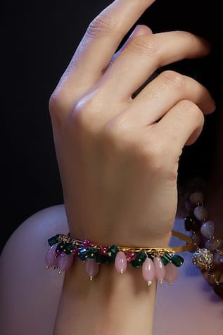 Dugran By Dugristyle Shabnam Pink Gold-Plated Bracelet 