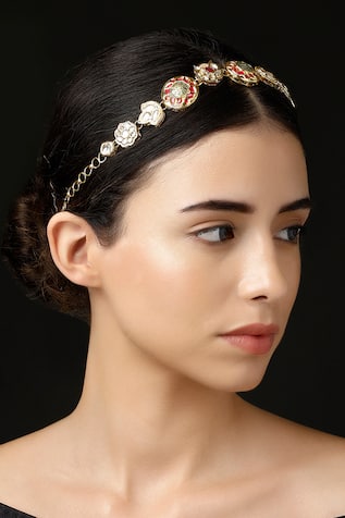 Dugran By Dugristyle Gold-Plated Roshni-e-Rang Matha Patti 