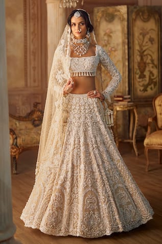 Seema Gujral Pearl Embroidered Lehenga Set 