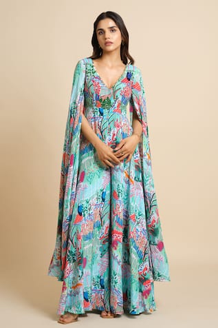 Elegant Cape Jumpsuit 