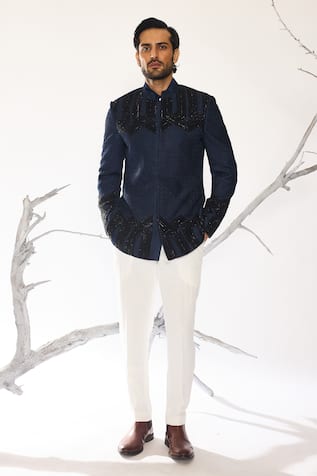 Ankit V Kapoor Deco Crest Bandhgala & Pant Set 