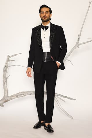 Ankit V Kapoor Obsidian Ray Tuxedo Set 