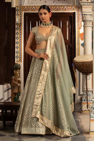 Neha Khullar Mirror Zardozi Lehenga Set 