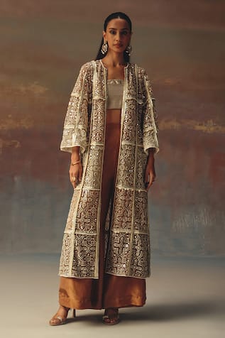 Twenty Nine Golden Tissue Palazzo 