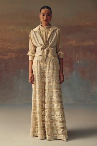 Twenty Nine Ivory Designer Gilet Jacket 