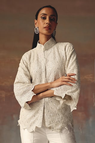 Twenty Nine White Scallop Jacket 