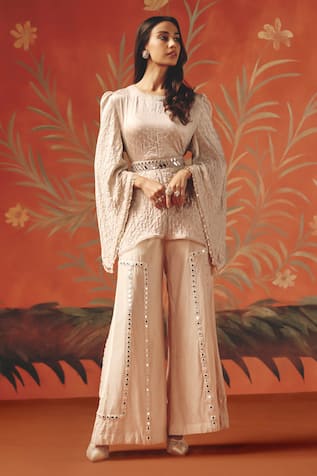 Twenty Nine Moon Dust Chanderi Silk Palazzo 