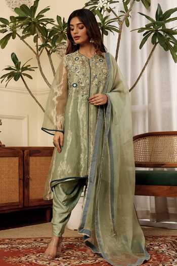 Sonali Methi Designer Tissue Kurta Set 