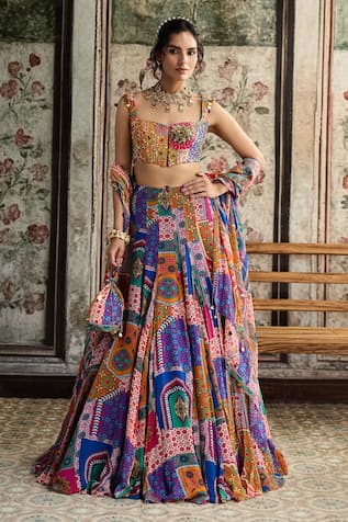 Diyarajvvir Multi Color Printed Lehenga Set 