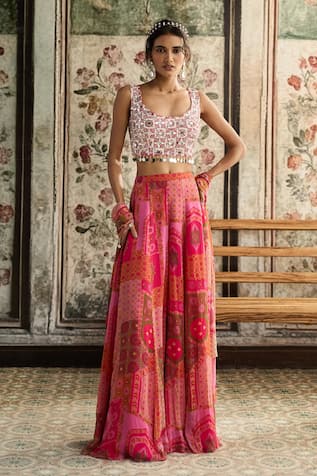 Diyarajvvir Multi Color Blouse Sharara Set 