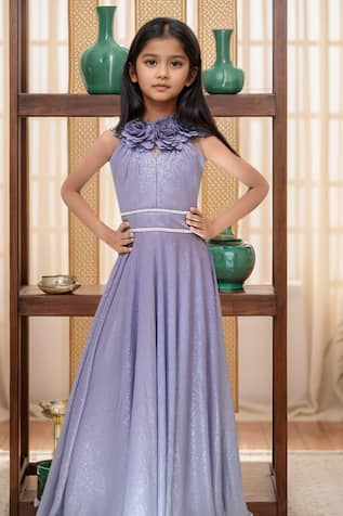 Petite Pomme Designer Purple Gown 