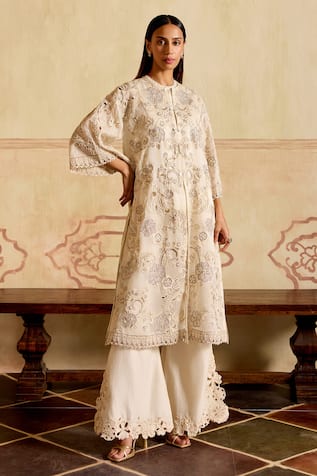 Chandrima Ivory Embroidered Jacket 