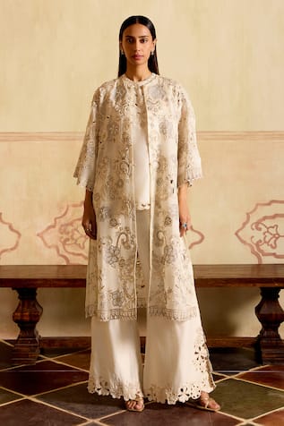 Chandrima Ivory Cutwork Tunic 