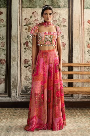 Diyarajvvir Multi Color Blouse & Sharara Set 
