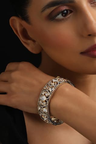 Swabhimann Gold Polki Kada 