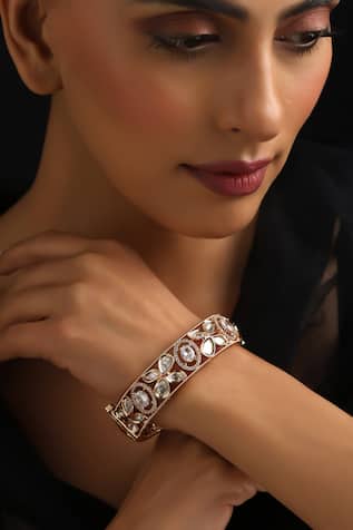 Swabhimann Gold Polki Kada 